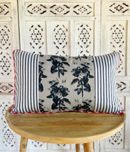 Load image into Gallery viewer, French Rose Piped Lumbar Cushion