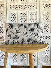 Load image into Gallery viewer, Black Wattle Linen Lumbar Cushion