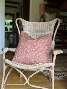 Terracotta Trellis Linen Cushion